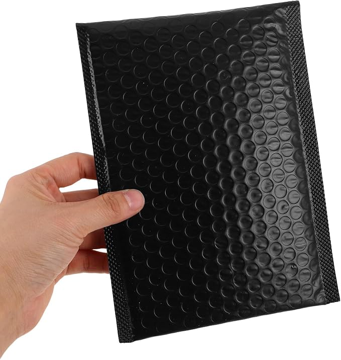 NUOBESTY Bubble Mailers, 100 Pack 6 X 8 Inch Black Padded Envelopes, Shipping Envelopes, Water Resistant, Self Seal, Thick Mailing Bubble Opaque Padded Mailers Shipping Bags