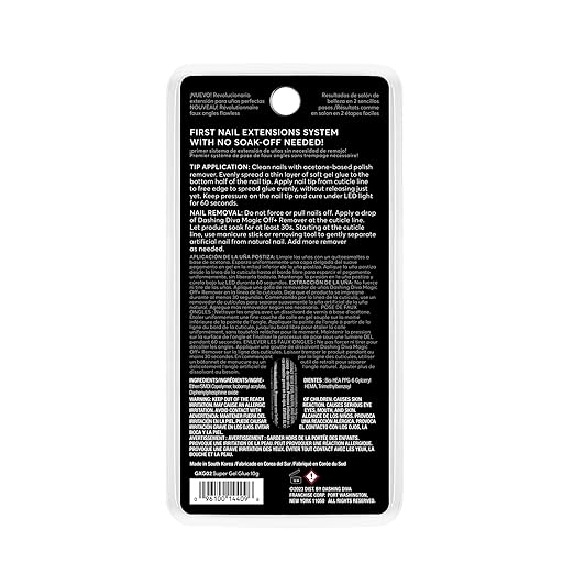 Dashing Diva Super Gel Glue - GelXtend Nail Glue for Nail Tips - Superior Adhesion, No Primer Needed - 10g