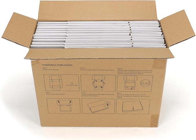 HORLIMER 12x9x4 Shipping Boxes Set of 25, White Corrugated Cardboard Mailer Box for Packing Small Business
