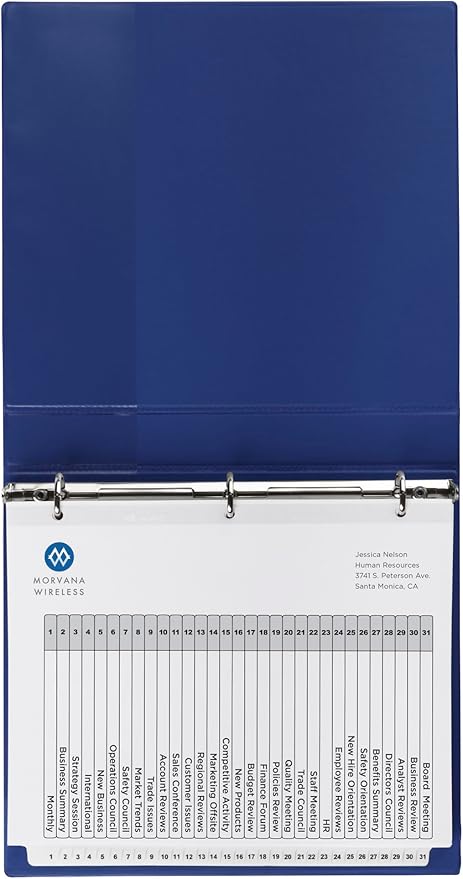 Avery Jan-Dec Dividers for 3 Ring Binders, 12 Tabs per Set, Customizable Table of Contents, Multicolor Tabs, Great for Organizing Reports, Projects, and More (3 Sets of 44128)