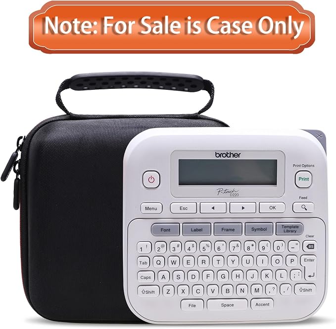 LTGEM Label Maker Case for Brother P-Touch PTD220/PTD210 | Hard EVA Shell, Water-Resistant, Shock Protection, Scratch-Resistant Interior, Portable Travel Storage Case Only