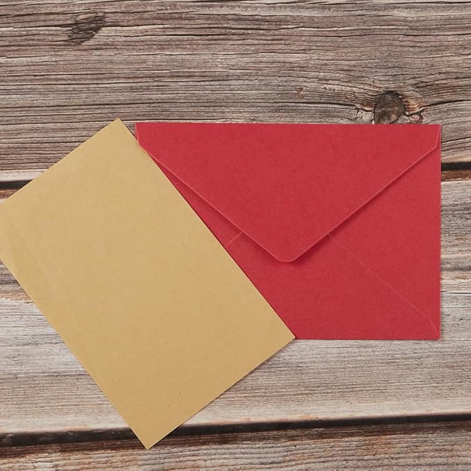 50 Pieces Shiny Christmas Envelopes, Red and Green, 5x7 | Gold Stickers Included, For Wedding Invitations, For Graduation, For Baby Shower, For Greeting Cards