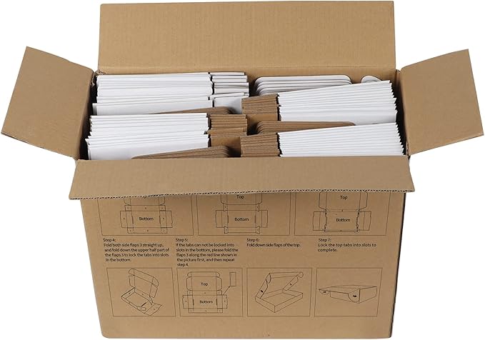 RLAVBL 9x6x2 Shipping Boxes Set of 50, White Small Corrugated Cardboard Box, Mailer Box
