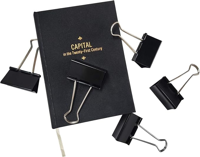 Extra Large Binder Clips 2.4-Inch (12 Pack), Big Paper Clamps for Office Supplies, Black