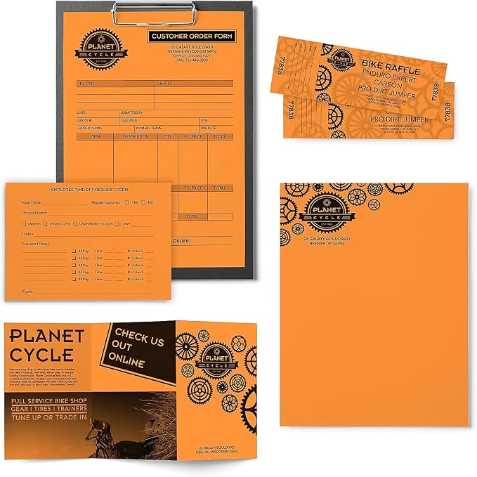 Astrobrights Color Paper, 24 lb Bond Weight, 8.5 x 11, Cosmic Orange, 500/Ream