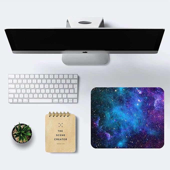 Gaming Mouse Pad,Galaxy Stars Mouse Pad,Mouse Mat Square Waterproof Mouse Pad Non-Slip Rubber Base Mousepad for Office Laptop, 9.5''x7.9''x0.12'' Inch