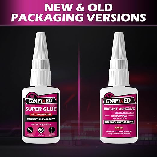 Super Glue Liquid, Instant Clear Cyanoacrylate Medium Thick Viscosity Adhesive, Food Safe CA Glue For Shoe Repair Leather Ceramic Plastic Glass Metal Wood Aquarium Porcelain Rubber Pottery Model Craft