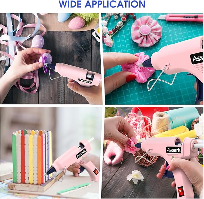 Hot Glue Gun Kit with 30 Glue Sticks, Fast Preheating Hot Melt, High Temp for School Crafts DIY Arts and Quick Home Repairs,20W