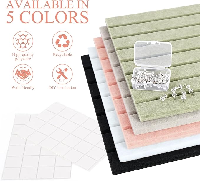 Large Arched Felt Bulletin Board, 35''x24''-6 Pack Cork Board with 30 Pushpins & 48 Residue-Free Adhesive Tabs, Decorative Photo Picture Board for Home Office School Wall
