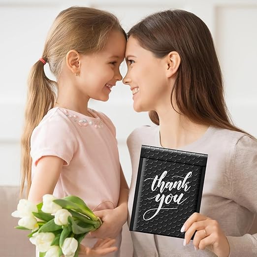 Fuxury Bubble Mailers 5x8.6" 800 Pack Black Waterproof Padded Envelopes Usable Size 5x7" Self Seal Bubble Envelopes Padded Mailers Shipping Bags for Mailing Jewelry Makeup Small Business