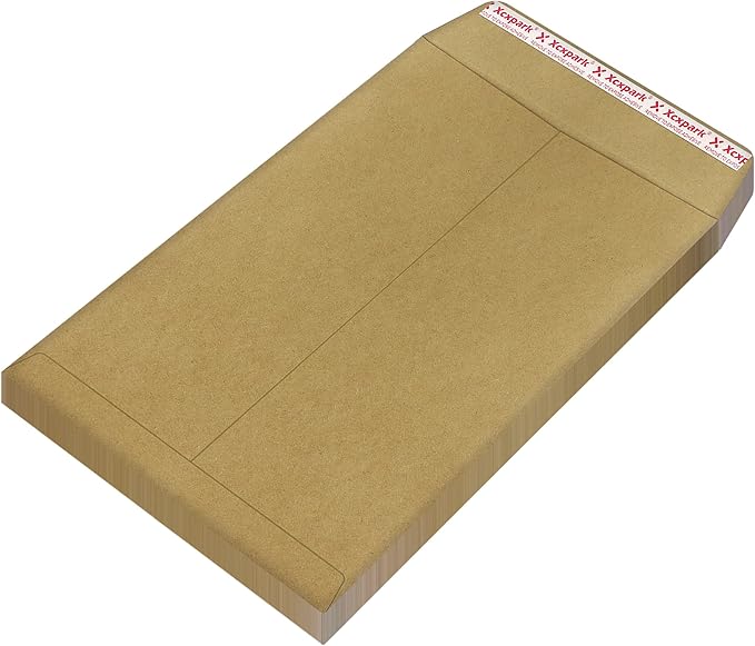 Xxcxpark 60 PCS 10x13 inches Security Catalog Envelopes Printable Self Seal Envelopes, Anti Tear Recycled Kraft Envelopes for Invitation Cards, Pictures, Photos, Documents