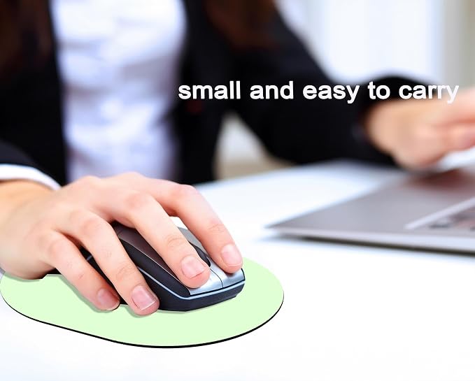 Small Mouse Pad, Mini Mouse Pad, Portable Waterproof with Anti-Slip Base, Green 5.5x7 Inch