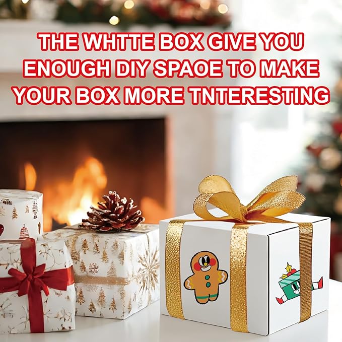 40 Pack 8x6x6 Inches Small Shipping Boxes, White Corrugated Cardboard Box for Packaging Small Business, Mailing and Moving