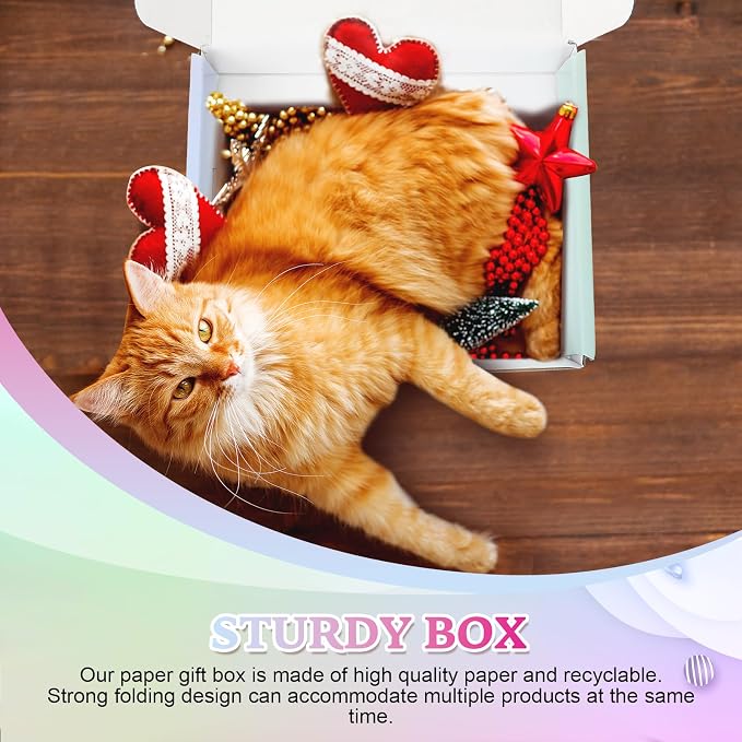 Spakon 50 Packs Shipping Boxes Cardboard Corrugated Mailer Packaging Boxes for Small Business Cute Small Box Cardboard Carton Box Mailers for Packaging Product (Candy Color,6 x 4 x 1.6 Inches)