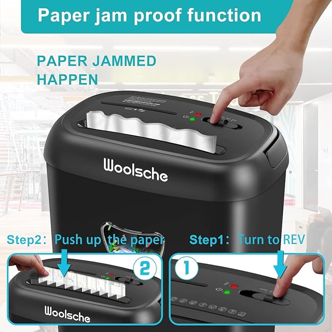 Home Office Paper Shredder,14-Sheet Cross Cut with 6.6-Gallon Basket, High Security Level P-4,3-Mode Design Shred Card/CD/Paper