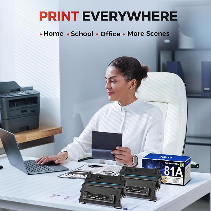 81A Toner - CF281A Replacement for HP 81A Black Toner Cartridge | CF281A 81X CF281X Compatible with M630, M604dn, M604n, M605dh, M605dn Printer (2 Black)