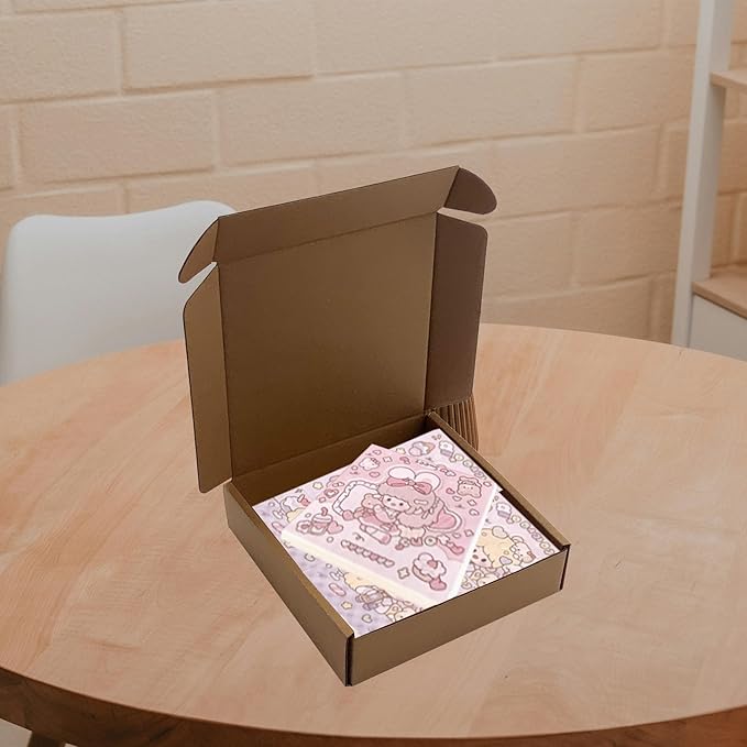 6x6x1.5 inch Small Shipping Boxes 50 Pack, Brown Corrugated Cardboard Mailer Boxes Bulk for Packaging Business Mailing Gift,Mini Mailer Boxes for Packaging Supplies Business Present