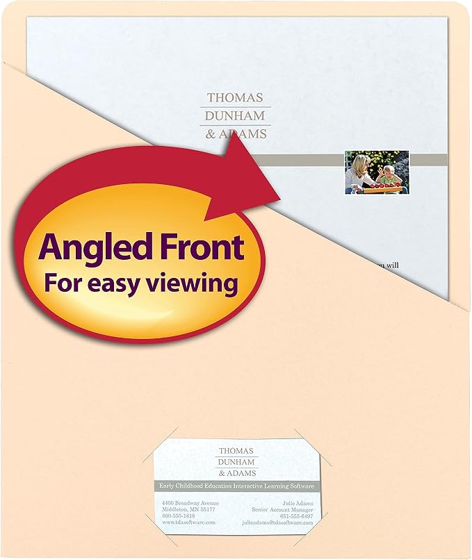 Smead Slash Jacket, Letter Size, Manila, 25 per Pack (75430)