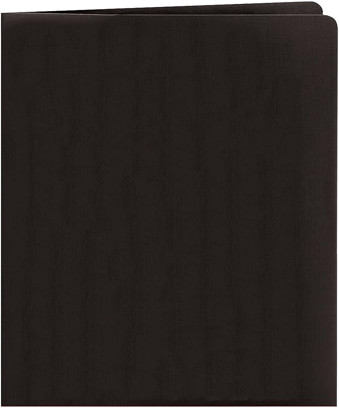 Smead Two-Pocket Heavyweight Folder, Letter Size, Black, 25 per Box (87853), Pack of 1