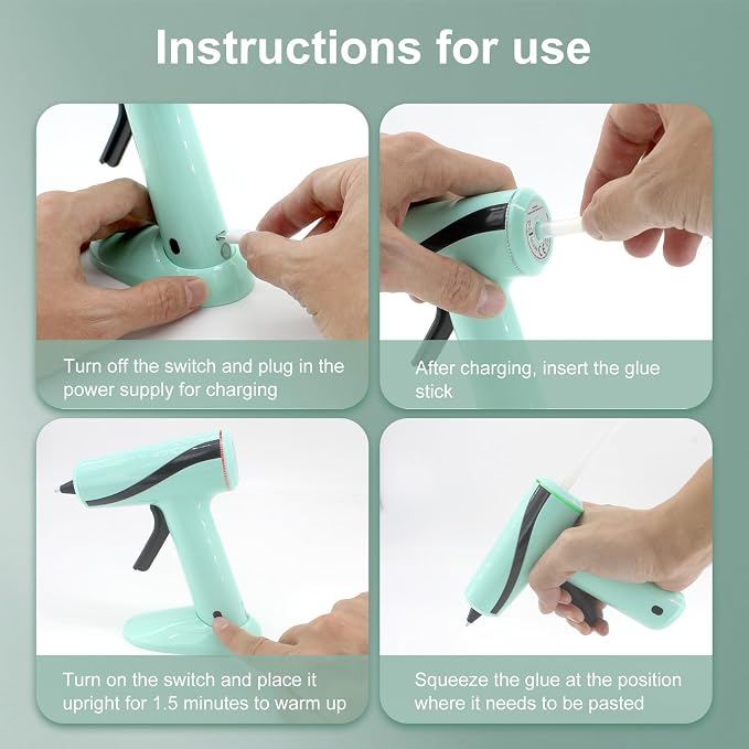 Hot Glue Gun and Sticks Set for Crafts & Home Repair | Bonds Wood, Ceramics, Leather, Plastic, Multi-Purpose DIY Tool for Home, Office, School