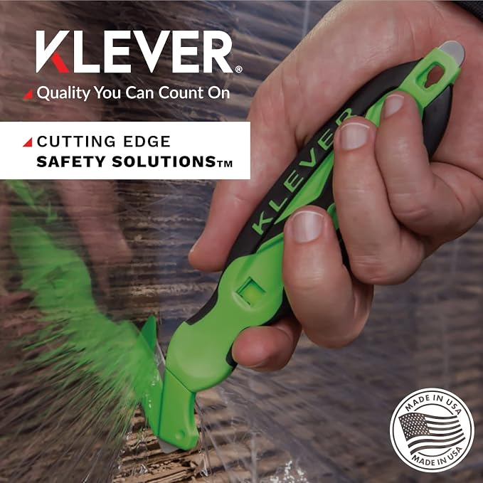 XChange Box Cutter, Klever Kutter Package Opener Wide Cut Head, Ergonomic Soft Touch Handle Utility Knife, Cuts Thicker Substrates, Boxes, Film, Tape and More, Red, 10 Pack (KCJ-XC-30R)