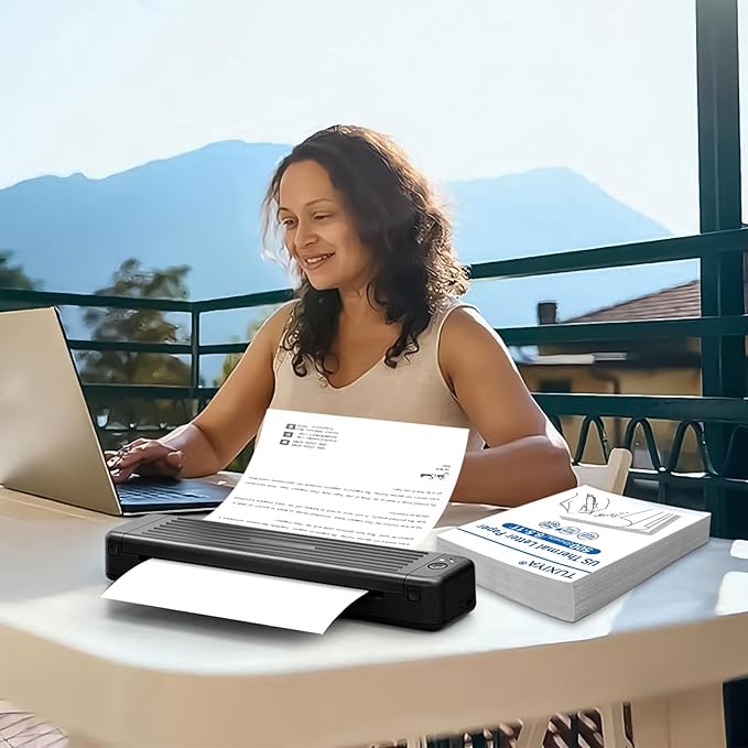 500 Sheets Thermal Printer Paper 8.5 x 11 Inch,BPA free Advanced Thermal Printing, US Letter Size Thermal Paper Compatible Most Portable Printers