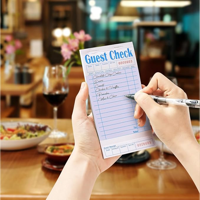 ZPARIK 24 Pack Guest Checks Books for Servers Server Note Pads, Purple | 24 Pack Guest Checks with 50 Sheets Per Book, Multiple Colors, Waitress Notepad for Restaurants, Perfect for Servers
