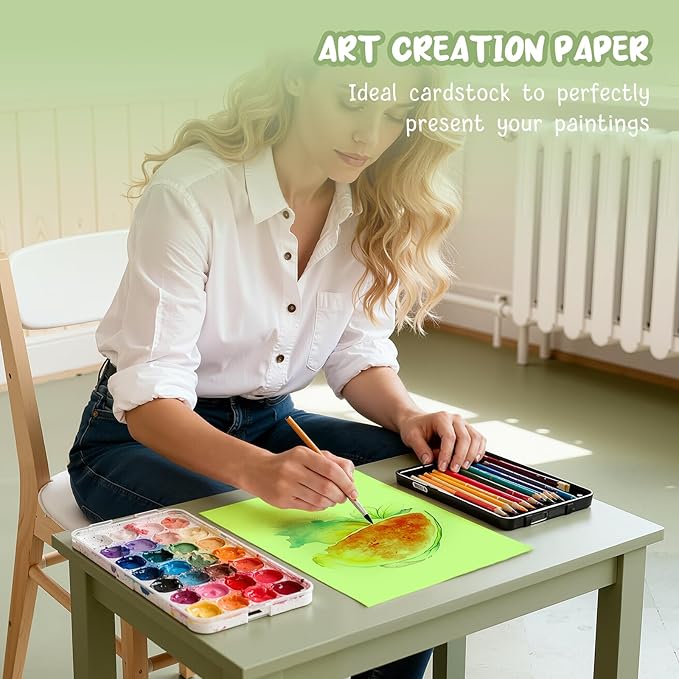 40 Sheets Green Cardstock 8.5 x 11, Green Card Stock Paper, Cardstock Printer Paper 8.5 x 11, 200 GSM Green Construction Paper, Heavy Card Stock for DIY Cards, Invitations, Greeting Cards