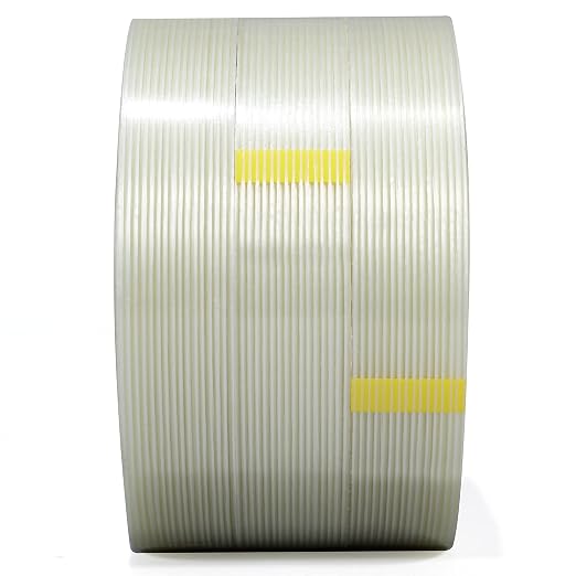 Valley'sYuMiao 3 Pack, 1in×60yds,Mono Filament Strapping Tape, 180yds Total, Fiber Reinforced Packing, Heavy Duty Wearproof Tape, 5.5mils