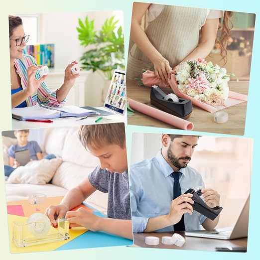 OWLKELA 24 Rolls Tape Refills, Clear | Transparent Glossy Tape, All-Purpose, Ideal for Office, Home and School