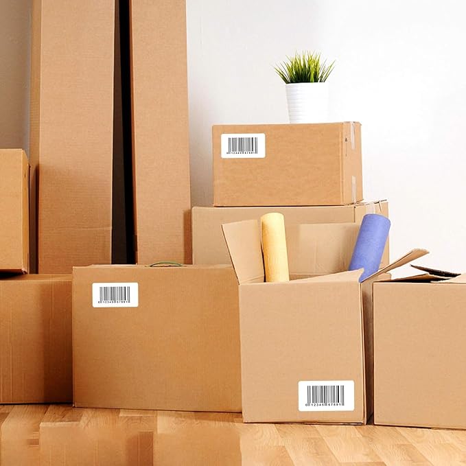 3"x1" 3-Proof Direct Thermal Barcode Shipping Labels for Zebra LP2844 GK420D GK420T ZD421 ZD420, 12 Rolls 15600 Pcs 1x3 Strong Adhesive Return Address Label Used with Rollo MUNBYN Arkscan