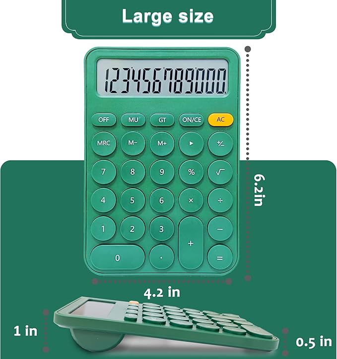 VEWINGL Standard Calculator, 12 Digit Large Display Desktop Calculator with Big Buttons for Office, School, Home & Business