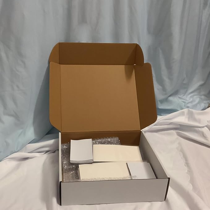 11x9.6x3 Inch White Shipping Boxes 25 Pack,Large Gift Boxes,Bulk of Mailers | Easily Assemble,Lightwight,Recyclable Storage Products,Products Business, E-commerce, Gift Packaging,Luck Top,Corrugated Box