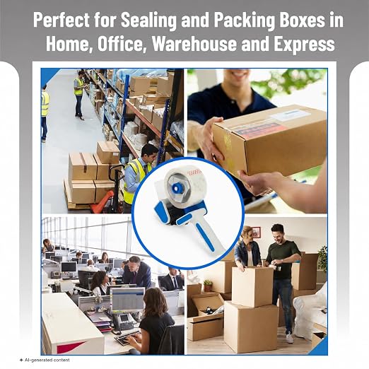 Mr. Pen- Packing Tape Dispenser Gun 2-Inch, Blue, 16 Pack with 4 Rolls Tape