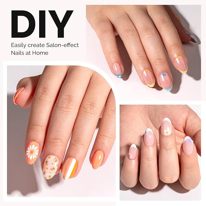 MelodySusie Short Almond X Nail Tips - 300Pcs 15 Sizes Clear Acrylic,Half Matte Full Cover Press on Nails for DIY Extension & Salon Use,Pre-Shaped for Long-Lasting Manicure