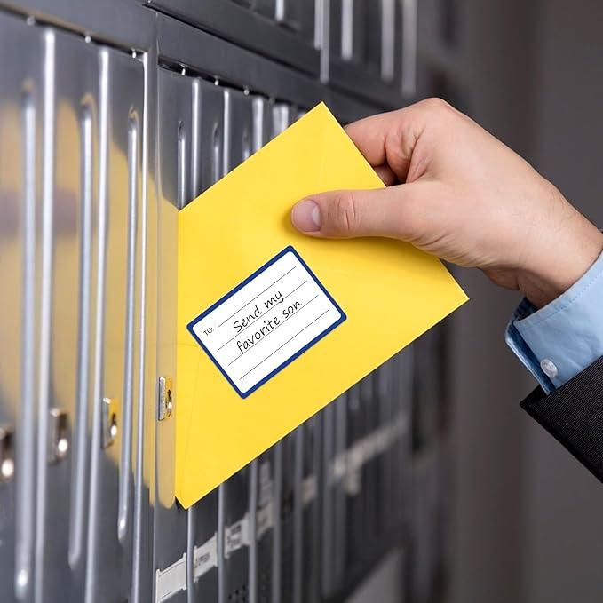 to from Return Address Mailing Labels 120 Pcs Blank Self Adhesive Mail Shipping Label Postage Guaranteed Stickers 4.5x3.5Inch Handwriting to/from Address Tags for Package, Gift, Mailing Box, Envelopes