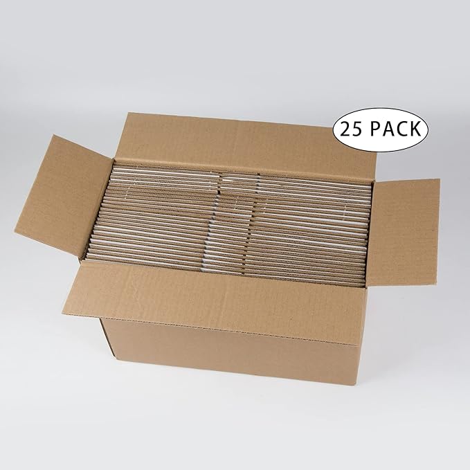 SUNLPH White Shipping Boxes 8x6x4 Inches Small Corrugated Cardboard Boxes, 25 Pack