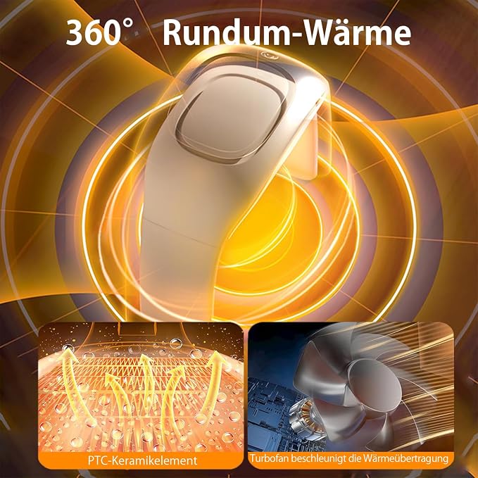 Space Heaters for Indoor Use,Desk Hand Warmer Ceramic Energy Efficient Heater with Thermostat,Personal Electric Desk Hand Heater,Heated Mouse Pad Hand Warmer for Office Women Men Gifts,Beige