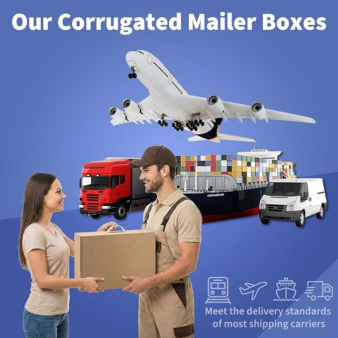 Laptop Shipping Box with Protective Foam for up to 17.3 Inch Notebook, Cardboard Laptop Box for Shipping, Secure Mailing Boxes (17"L x 12"W x 4"H)