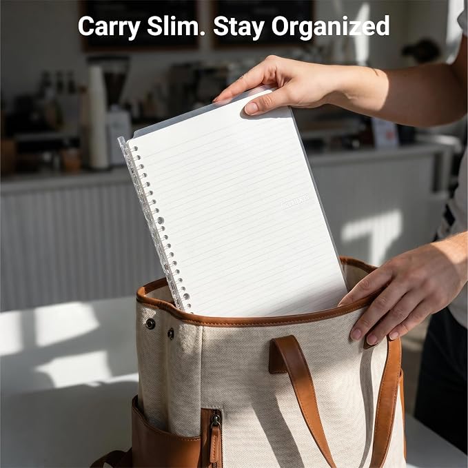 Kokuyo Campus 3 Pack Spiral Binder Notebooks, B5 Refillable Notebooks Smart Ring Binder 25 Sheets Capacity Each, with 100 Sheets 6mm Dot Ruled Filler Paper, Ideal for Work, Study & Journal,Vivid Color