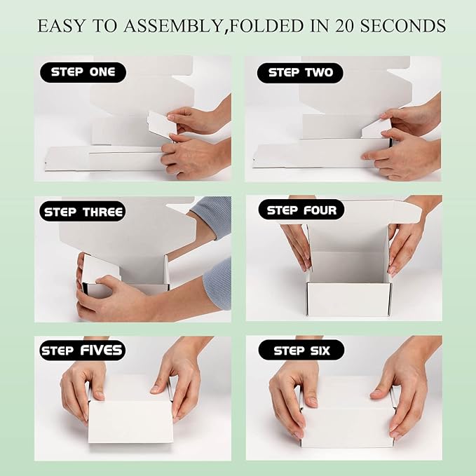 Small Shipping Boxes 6x4x3 Inch (25 Pack) - Sturdy White Corrugated Cardboard Boxes for Small Business, Ecommerce, Mailing & Packaging | Recyclable Gift & Storage Boxes