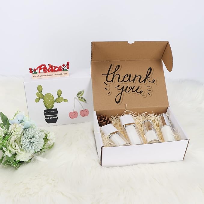 ZBEIVAN 9x6x3 White Shipping Boxes Set of 25, Corrugated Cardboard Mailer Boxes for Packaging Small Business Mailing Gifts