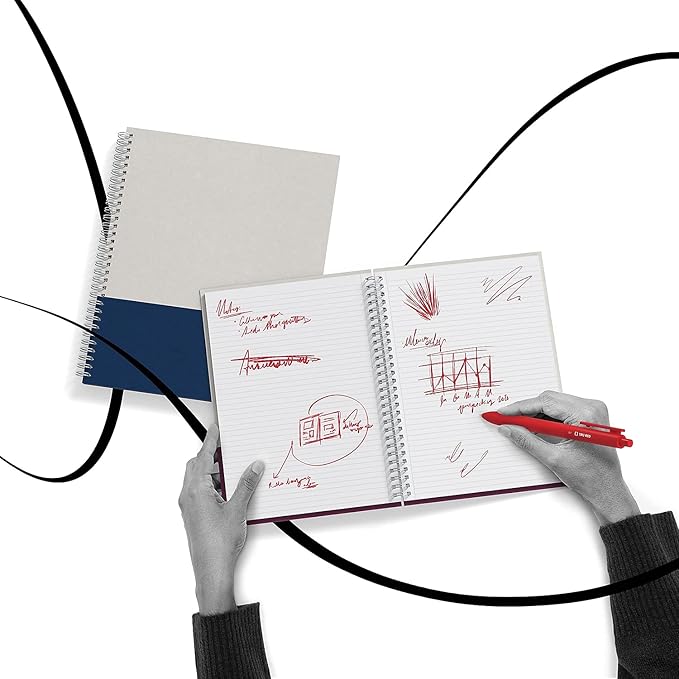 TRU RED Medium Hardcover Ruled Notebook, Gray/Purple