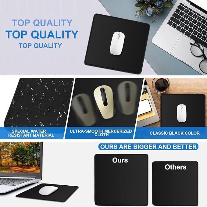 Mouse pad, Gaming Mouse pad with Stitched Edge, Premium-Textured Mousepad | Gaming MousePad, Water Resist Non-Slip Mousepad Rubber Base Long XXL Large Extended Mat for Work & Gaming, Office Home, Black
