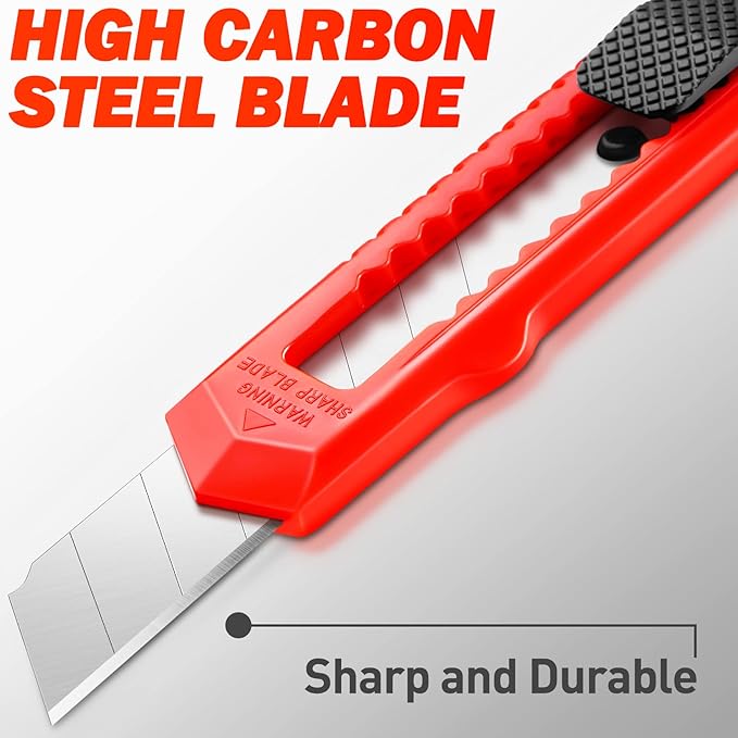 DIYSELF 30 Pack Box Cutter Retractable, 18mm Utility Knife, Snap-Off Blade | Box Knife for Cardboard, Art, Crafts, Paper, Box Cutters Bulk for Home, Office and DIY Use, Razor Knives