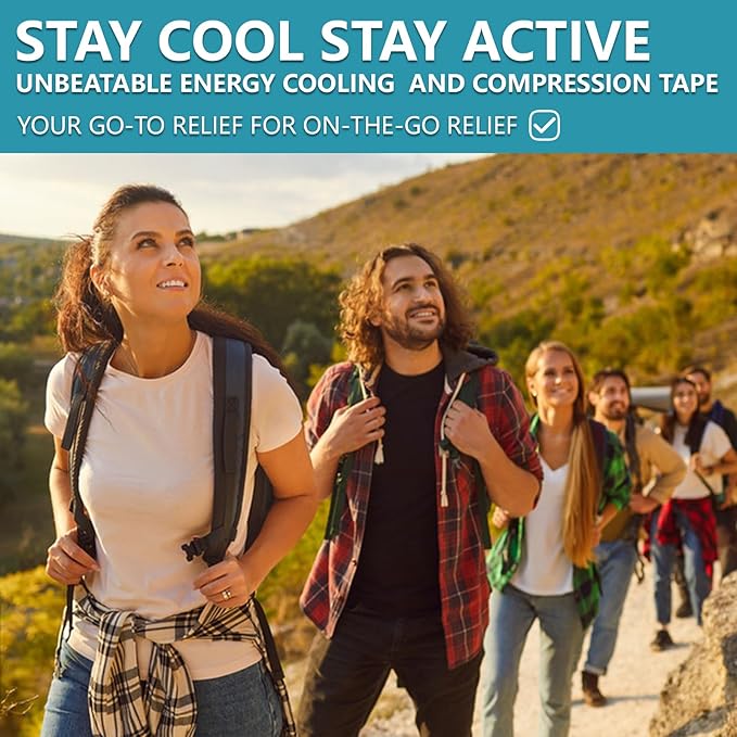 Ice Tape, Self Sticking Bandage Wrap (No Refrigeration Needed)Ice Wrap Instant Cold Compress Compression Tape Wrap, Athletic Muscle Tape, Athletic Tape for Pain and Swelling: Blue