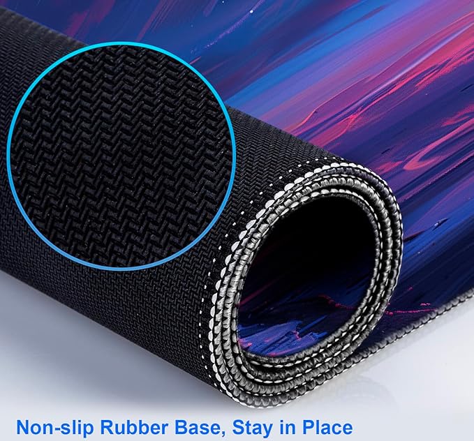 Space Landscape Computer Mouse Pad, XXL Laptop Gaming Mouse Keyboard Pad | Large Extended Mouse Pad; Full Desk Coverage; Waterproof Coating; Stable Anti-Slide Base For Gaming, Office, Study Daily Use