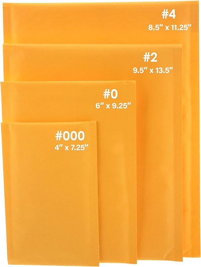 BAZIC 4" X 7.25" (#000) Self-Seal Bubble Mailers (5/Pack)