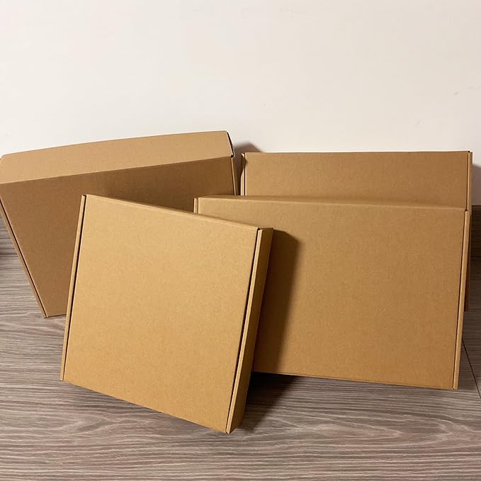 13 x 10 x 3 inch Shipping Boxes Set of 20, Brown Corrugated Cardboard Box Mailer Boxes for Packaging Small Business Shipping,Mailing Boxes Bulk for Birthday Wedding Party Book Literature Gift Giving