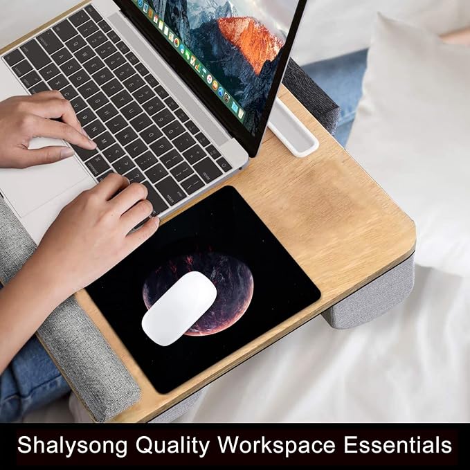 Sci-Fi Galaxy Planet Mouse Pad, 9.5"x7.9" Non-Slip Desk Mat 3mm | Personalized printed square mousepad with lava planet. Clean-cut flush edges & premium smooth cloth for gaming or office.